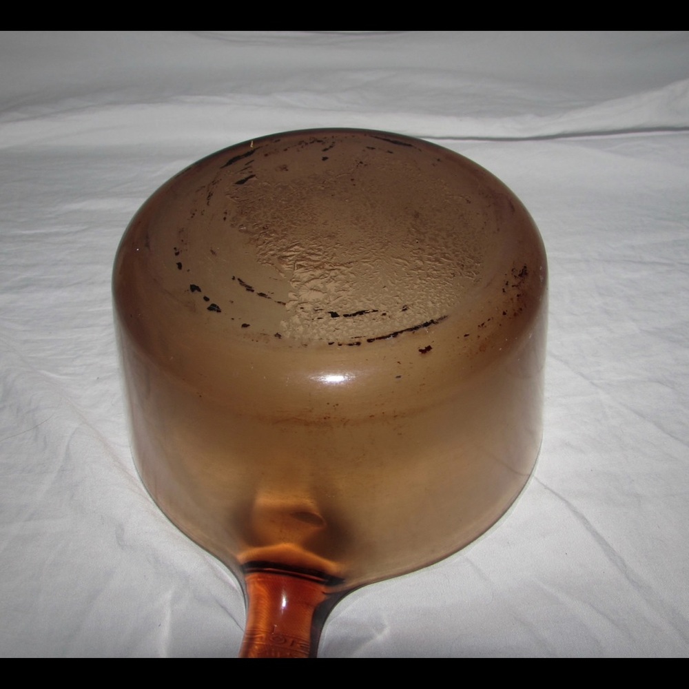 Vintage Vision Amber Glass Saucepan - Picture 7 of 9